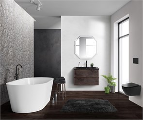 {{photo.Alt || photo.Description || 'Тумба с раковиной подвесная BelBagno ALBANO 80 Rovere Nature Grigio, раковина чёрная'}}