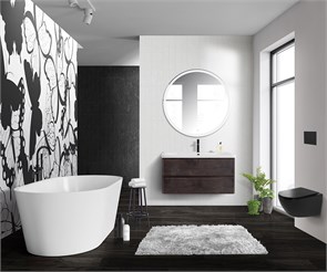 {{photo.Alt || photo.Description || 'Тумба с раковиной подвесная BelBagno ALBANO 100 Rovere Nature Grigio, раковина белая'}}