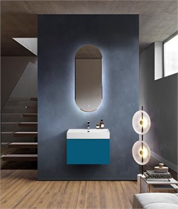 {{photo.Alt || photo.Description || 'Тумба с раковиной подвесная выдвижными ящиком и внутренним ящиком CEZARES PREMIUM 70 Blu petrolio, раковина белая'}}