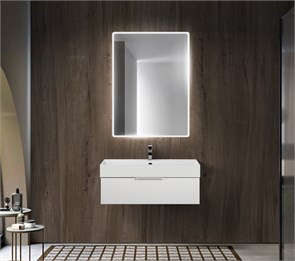 {{photo.Alt || photo.Description || 'Тумба с раковиной подвесная и одним выдвижным ящиком CEZARES PREMIUM 90 Plisse Bianco opaco, раковина белая'}}