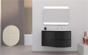 {{photo.Alt || photo.Description || 'Тумба с раковиной подвесная CEZARES VAGUE 104 Nero Opaco, правосторонняя'}}