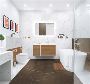 {{photo.Alt || photo.Description || 'Тумба с раковиной подвесная CEZARES BELLAGIO 106 Rovere Tabacco, правосторонняя'}}