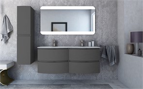 {{photo.Alt || photo.Description || 'Тумба с раковиной подвесная на две чаши CEZARES VAGUE 138 Grigio Talpa Opaco'}}