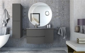 {{photo.Alt || photo.Description || 'Тумба с раковиной подвесная CEZARES VAGUE 104 Grigio Talpa Opaco, левосторонняя'}}