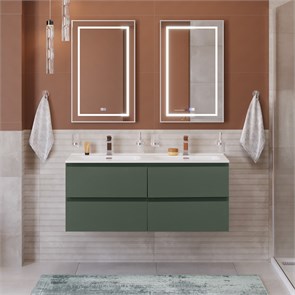 {{photo.Alt || photo.Description || 'Тумба с четырьмя ящиками и раковиной на две чаши подвесная BelBagno KRAFT 120 Еловый Матовый, раковина BB1200-2-ETL'}}