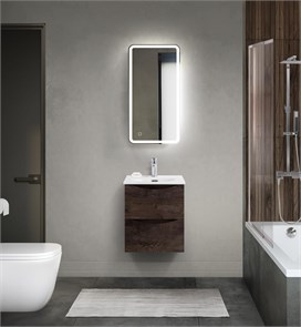 {{photo.Alt || photo.Description || 'Тумба с раковиной подвесная BelBagno MARINO-CER-MINI 40 Rovere Nature Grigio, раковина белая'}}