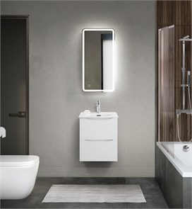 {{photo.Alt || photo.Description || 'Тумба с раковиной подвесная BelBagno MARINO-CER-MINI 40 Bianco Lucido, раковина белая'}}