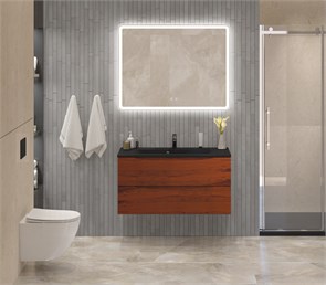 {{photo.Alt || photo.Description || 'Тумба с раковиной подвесная BelBagno MARINO 100 Rovere Cillegio, раковина чёрная BB1000/445-LV-ART-PR-NERO'}}