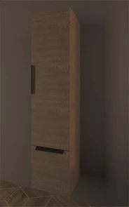 {{photo.Alt || photo.Description || 'URBAN Колонна подвесная с распашной дверцей и выдвижным ящиком, зеркалом 55182 Frassino scuro, 32x35x150'}}