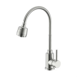 {{photo.Alt || photo.Description || 'Смеситель Splenka для кухни 2-х режимный гибкий поворотный излив, сатин (S201.47.05)'}}