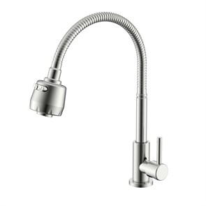 {{photo.Alt || photo.Description || 'Кран Splenka для кухни 2-х режимный гибкий поворотный излив, сатин (S249.482.05)'}}