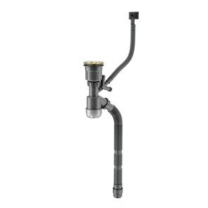 Сифон для мойки Splenka одинарный с прямоугольным переливом, нержавеющая сталь, сатин золотой (S600.40.03) S600.40.03