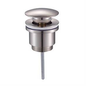 {{photo.Alt || photo.Description || 'Донный клапан для раковины Raglo без перелива (клик-клак), латунь, сатин (R600.01.05)'}}