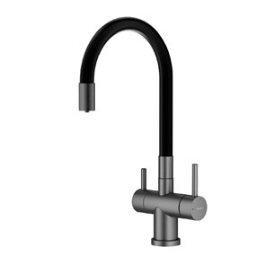 {{photo.Alt || photo.Description || 'Смеситель Splenka для кухни с подключением к фильтру гибкий поворотный излив, графит (S70.64.09)'}}