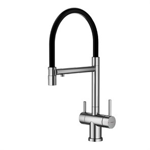 {{photo.Alt || photo.Description || 'Смеситель Splenka для кухни с подключением к фильтру съёмный гибкий излив с магнитным фиксатором, сатин (S70.63.05)'}}