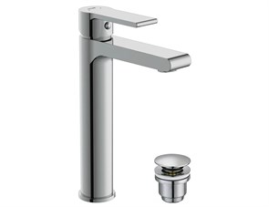 {{photo.Alt || photo.Description || 'Смеситель для раковины высокий Cersanit BRASKO однорычажный клик клак (63024)'}}