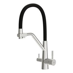 {{photo.Alt || photo.Description || 'Смеситель для кухни Cersanit VIVO однорычажный с фильтром с гибким изливом хром (68217)'}}