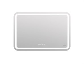 Зеркало Cersanit  LED 050 design pro 80x55 с подсветкой хол. тепл. cвет часы с антизапотеванием прям KN-LU-LED050*80-p-Os
