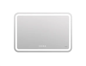 Зеркало Cersanit  LED 050 design pro 80x55 с подсветкой хол. тепл. cвет часы с антизапотеванием прям KN-LU-LED050*80-p-Os