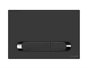 Кнопка Cersanit  ESTETICA для LINK PRO/VECTOR/LINK/HI-TEC пластик черный матовый с рамкой хром (64112) 64112