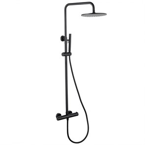 {{photo.Alt || photo.Description || 'Душевая стойка ABBER Wasser Kreis AF8160BL с термостатом без излива, черный матовый'}}