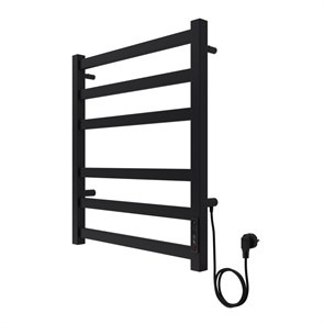 {{photo.Alt || photo.Description || 'Полотенцесушитель электрический AZARIO PALERMO 500/600 квадрат, 6 секций, диммер справа, черный (AZ83856B)'}}