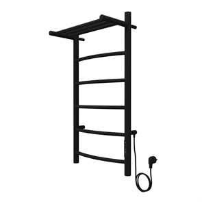 {{photo.Alt || photo.Description || 'Полотенцесушитель электрический AZARIO VERONA 400/800 5 секций, с полкой, диммер справа, черный (AZ04848PB)'}}