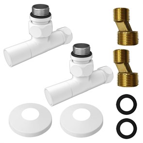 Соединение угловое с круглым вентилем для полотенцесушителей Azario гайка-штуцер 3/4