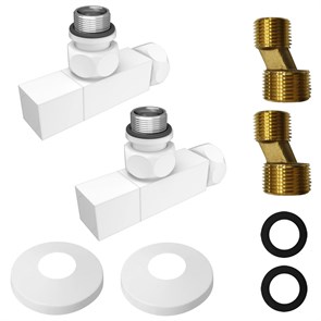 Соединение угловое с квадратным вентилем для полотенцесушителей Azario гайка-штуцер 3/4