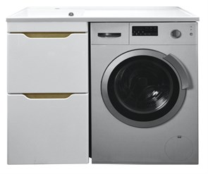 {{photo.Alt || photo.Description || 'Комплект тумба с раковиной AZARIO Magenta 120 левая под стиральную машину (56) белая (CS00078395)'}}