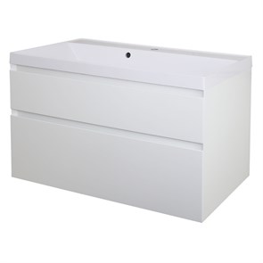 {{photo.Alt || photo.Description || 'Комплект тумба Azario Velluto 100 1000х450х660 подвесная, с раковиной Slim 100, белый матовый (CS00088604)'}}