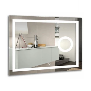 {{photo.Alt || photo.Description || 'Зеркало AZARIO Оптима 915х685, LED-подсветка с диммером 2 режима, сенсорный выключатель, увеличительное зеркало (ФР-00001375)'}}