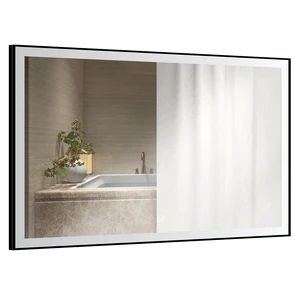 {{photo.Alt || photo.Description || 'Зеркало AZARIO Fantasy 1000х700 с подсветкой, сенсорный выключатель с функцией диммера, в алюминиевом корпусе черного цвета (AZ-Z-059CS)'}}