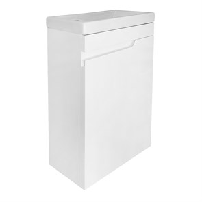 {{photo.Alt || photo.Description || 'Комплект Тумба Azario KANTRI 45 450х250х775 подвесная, с раковиной Фостер 45, правая, белый глянец (CS00097245)'}}