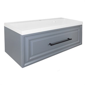 {{photo.Alt || photo.Description || 'Комплект Тумба Azario LAURA 100 1000х450х455 подвесная, с раковиной CLASSIK 100, серый матовый, фурнитура черная (CS00104005)'}}