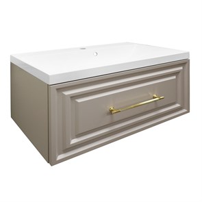 {{photo.Alt || photo.Description || 'Комплект Тумба Azario LAURA 80/1 800х450х455 подвесная, с раковиной АСТОРИЯ 80, кашемир, фурнитура золото (CS00097751)'}}