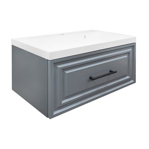 {{photo.Alt || photo.Description || 'Комплект Тумба Azario LAURA 70/1 700х450х455 подвесная, с раковиной CLASSIK 70, серый матовый, фурнитура черная (CS00104008)'}}