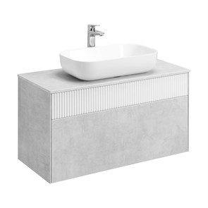 {{photo.Alt || photo.Description || 'Тумба под раковину AQUATON Марбл 100 1000х460х530 подвесная, Слэйт/Белый матовый (1A276301MH4C0)'}}