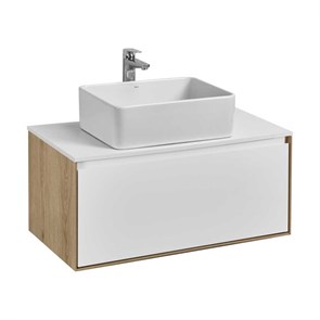 {{photo.Alt || photo.Description || 'Тумба под раковину Aquaton Либерти 90 дуб эльвезия, белый глянец (1A279901LYC70)'}}