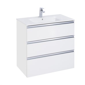 {{photo.Alt || photo.Description || 'Тумба под раковину Roca THE GAP 800 мм, подвесная, 3 ящика, белый глянец (A857406806)'}}