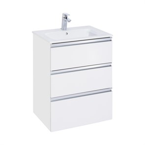 {{photo.Alt || photo.Description || 'Тумба под раковину Roca THE GAP 600 мм, подвесная, 3 ящика, белый глянец (A857404806)'}}