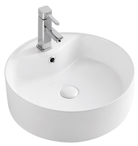 {{photo.Alt || photo.Description || 'Раковина накладная Azario 460х460х170 круглая белый (AZ-3018)'}}