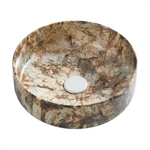 {{photo.Alt || photo.Description || 'Раковина-чаша Azario 355х355х120 накладная, круглая, коричневый мраморный (AZ-3134-M830)'}}