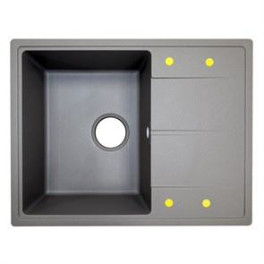 {{photo.Alt || photo.Description || 'Кухонная мойка AZARIO Tavas 620х480х197 кварцевая, прямоугольная, сифон в комплекте, цвет Серый (CS00097671)'}}