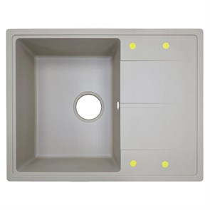 {{photo.Alt || photo.Description || 'Кухонная мойка AZARIO Tavas 620х480х197 кварцевая, прямоугольная, сифон в комплекте, цвет Песочный (CS00097672)'}}