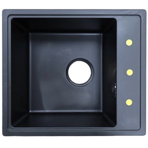 {{photo.Alt || photo.Description || 'Кухонная мойка AZARIO Milas 480х420х197 кварцевая, прямоугольная, сифон в комплекте, цвет Черный (CS00097668)'}}