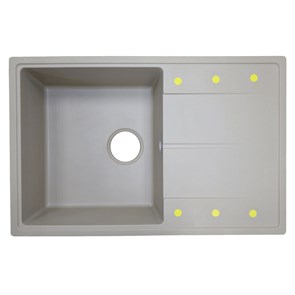 {{photo.Alt || photo.Description || 'Кухонная мойка AZARIO Izmir 740х480х197 кварцевая, прямоугольная, сифон в комплекте, цвет Песочный (CS00097682)'}}