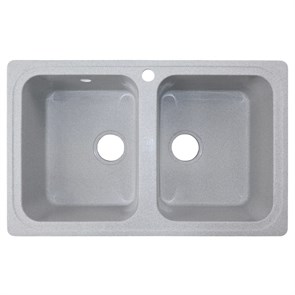 {{photo.Alt || photo.Description || 'Кухонная мойка AZARIO Alba 780x490x190 двойная, искусственный мрамор, сифон в комплекте, цвет серый (CS00105219)'}}