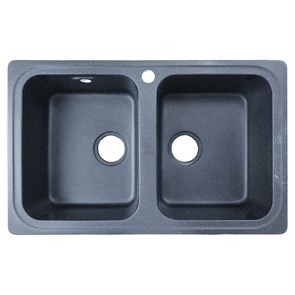 {{photo.Alt || photo.Description || 'Кухонная мойка AZARIO Alba 780x490x190 двойная, искусственный мрамор, сифон в комплекте, цвет черный (CS00105217)'}}