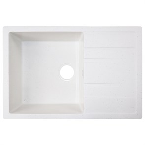 {{photo.Alt || photo.Description || 'Кухонная мойка AZARIO Rio 750x505x185 искусственный мрамор, с &quot;крылом&quot;, сифон в комплекте, цвет белый крап (CS00105231)'}}